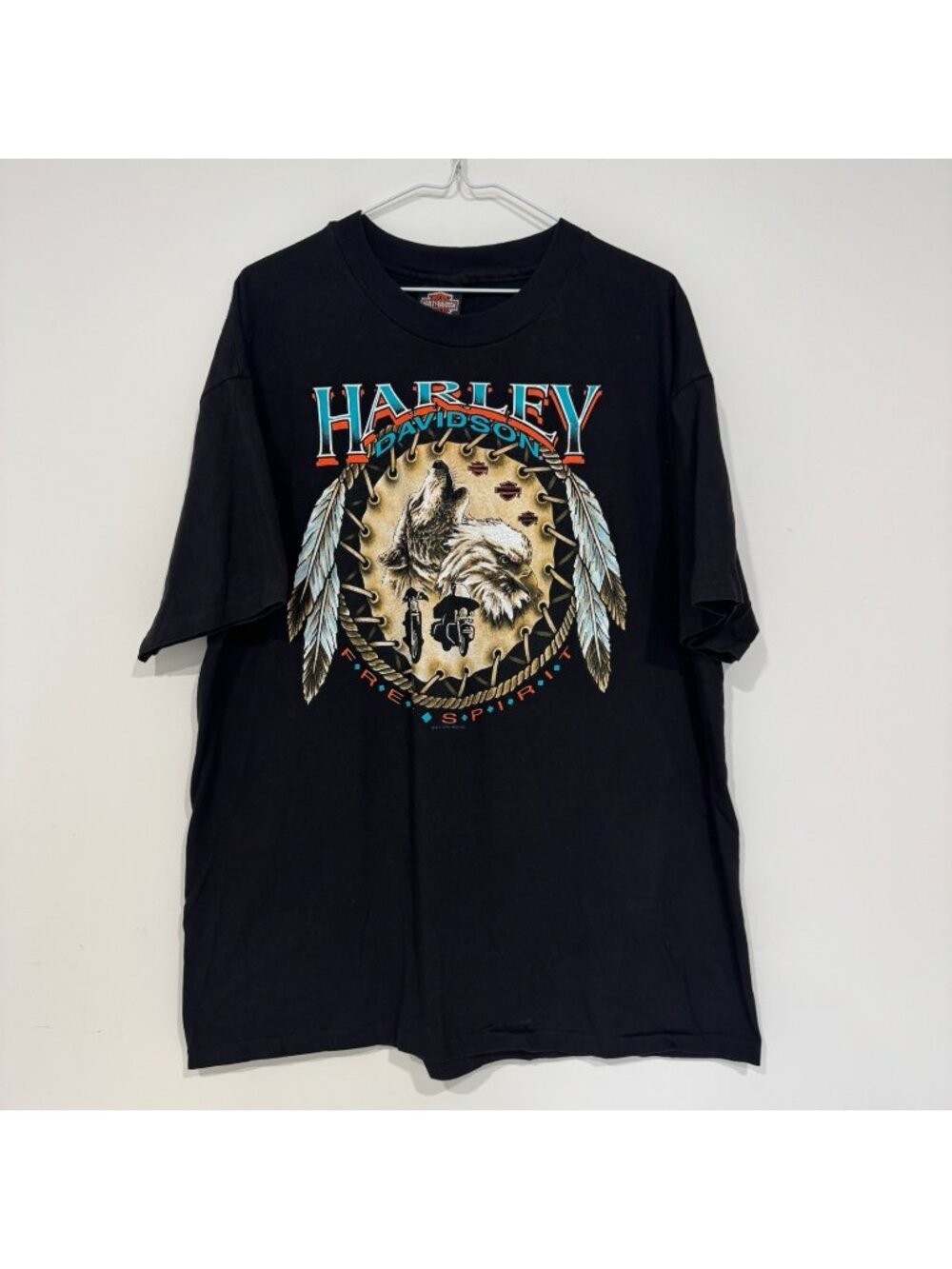 Vintage 1990s Harley Davidson Dreamcatcher Free Spirit T-shirt Syracuse NY XL